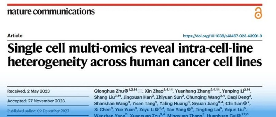 赋能科研 | 基于华大智造单细胞及测序平台，南方科技大学等机构揭示人类癌症细胞系转录组和表观遗传异质性
